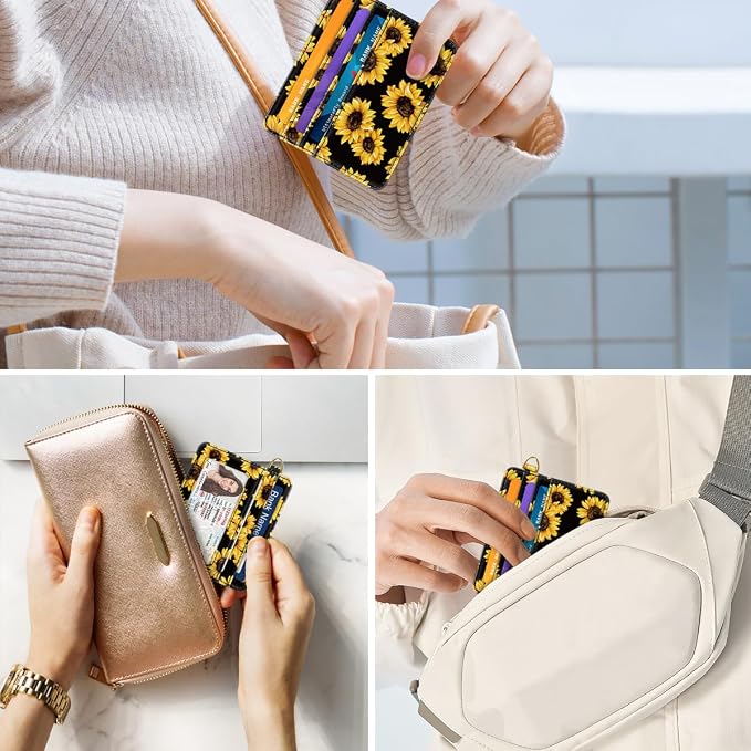 Slim Minimalist Pocket Credit Card Holder Wallet RFID Blocking Lightweight Thin - Image 4