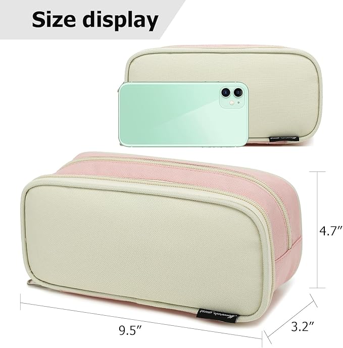 Large Capacity Pencil Case Multi-Slot Pencil Pouch Durable Pencil Box Portable Office Pen Bag with Zipper-DeskLoop Office