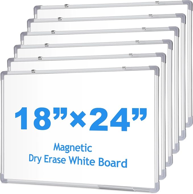 Tinlade 6 Pack Magnetic Dry Erase Whiteboard Message Presentation White Board by Tinlade
