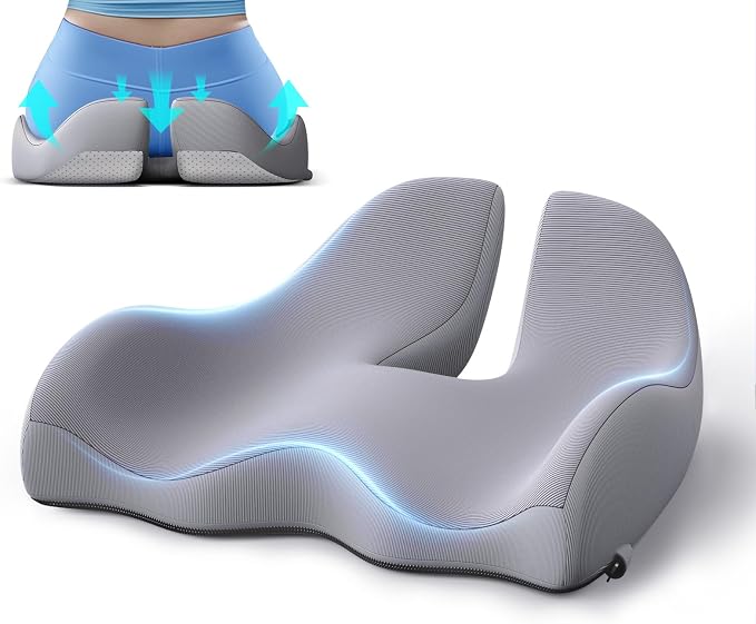 Benazcap X-Large Cooling Memory Foam Seat Cushion, Sciatica Pain Relief | Cool by Benazcap