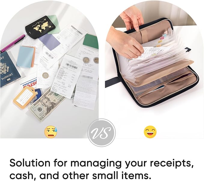 Receipt Organizer with 12 Pockets 10x6 Receipt Holder Organizer - Image 6