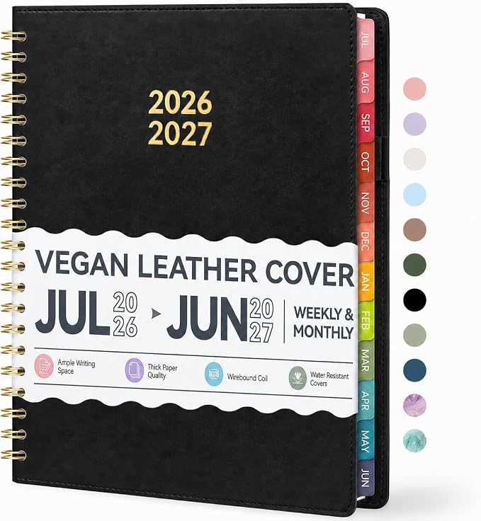 Forvencer Planner 2026-2027, Academic Planner Weekly & Monthly, Vegan Leather by Forvencer