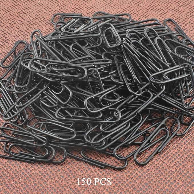 HAHIYO Paper Clips Large 1.1 inches Length Black Paperclips Vinyl Coated - Image 6