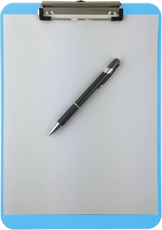 Trade Quest Plastic Clipboard Opaque Color Letter Size Low Profile Clip - Image 3