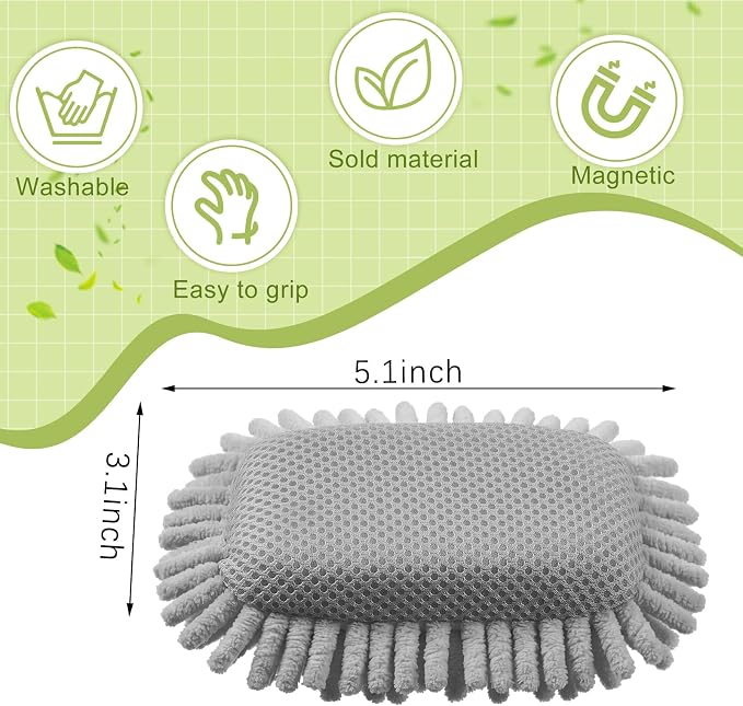 Zonon 8 Pieces Dry Erase Eraser Microfiber Shag Washable Whiteboard Eraser - Image 4