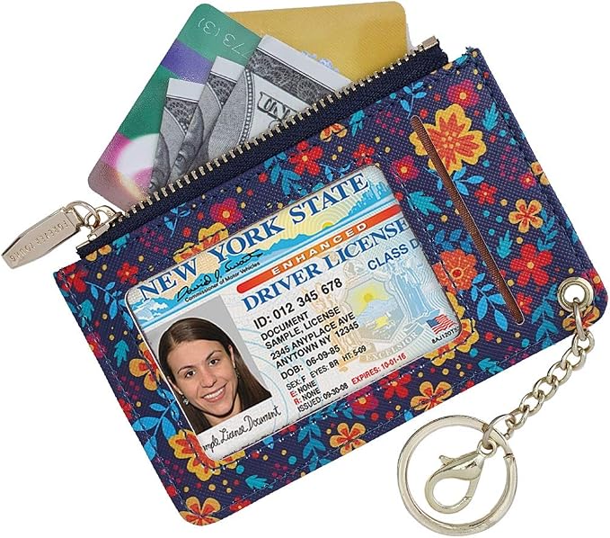 Small Wallets for Women Slim Leather Card Case Holder Wallet Coin Change Purse - Image 2