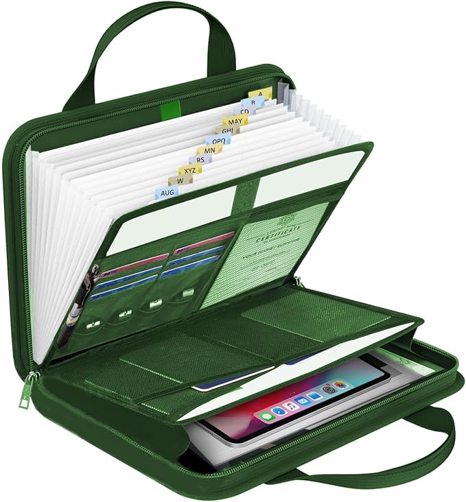 onvvippiv File Organizer Fireproof Expanding Accordion File Folder | Document by onvvippiv