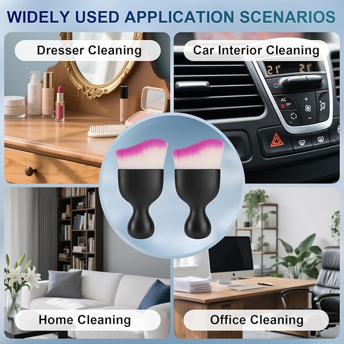 Amrules 2 PCS Car Interior Detailing Brush, Auto Car Dusting Brushes, Soft - Image 7
