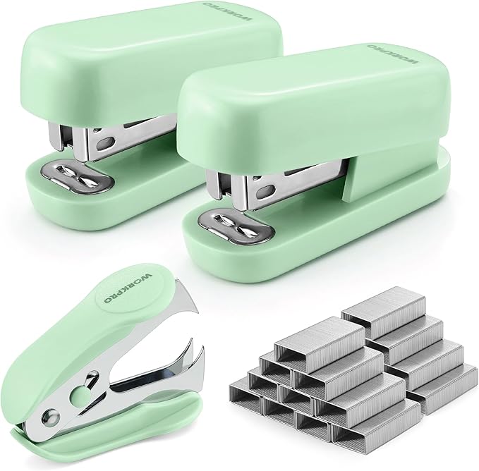 WORKPRO Small Stapler with Staples, One Staple Remover, 2000 Standard Staples by WORKPRO