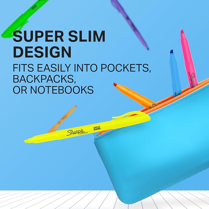 Sharpie Pocket Highlighters, Chisel Tip, Teacher Supplies - Image 4