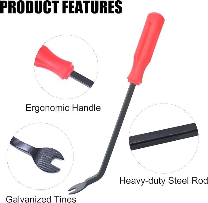 Upholstery Staple Remover, Construction Staple Remover Tool, Heavy Duty Tack - Image 3