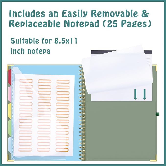 HAUTOCO Clipboard Folio with Refillable Notepad - Image 3