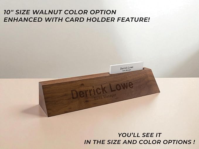 Custom Engraved Wooden Desk Name Plate, Personalized Office Desk Name Sign - Image 6
