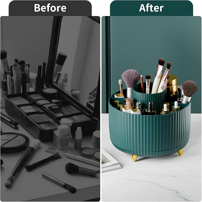 fanado 360° Rotate Makeup Brush Holder Organizer, Makeup Organizers Countertop - Image 7