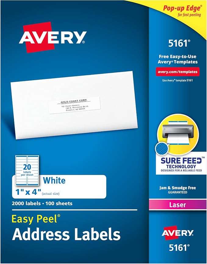 Avery Easy Peel Printable Address Labels by Avery