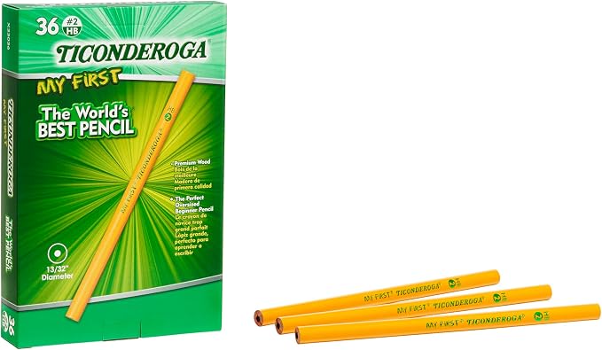 Ticonderoga My First Wood-Cased Pencils, #2 HB Soft, Without Eraser - Image 3