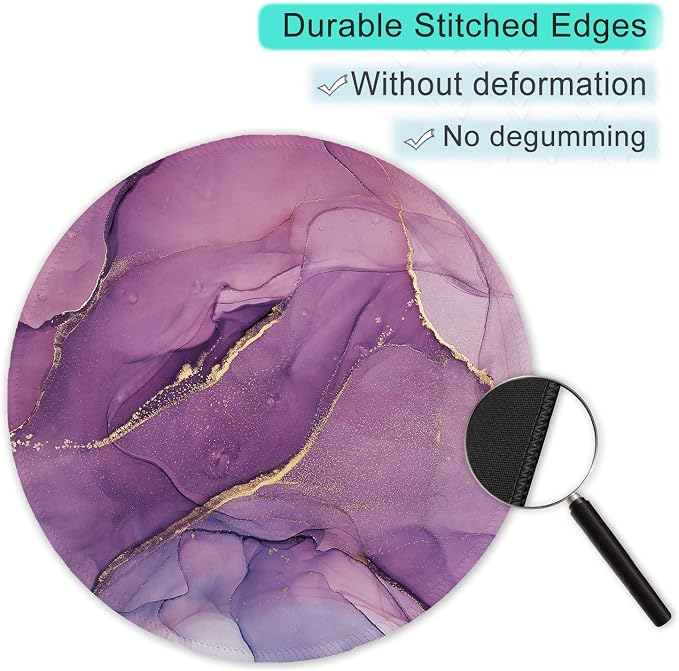 ITNRSIIET Round Mouse Pad with Stitched Edge Premium-Textured Waterproof - Image 5