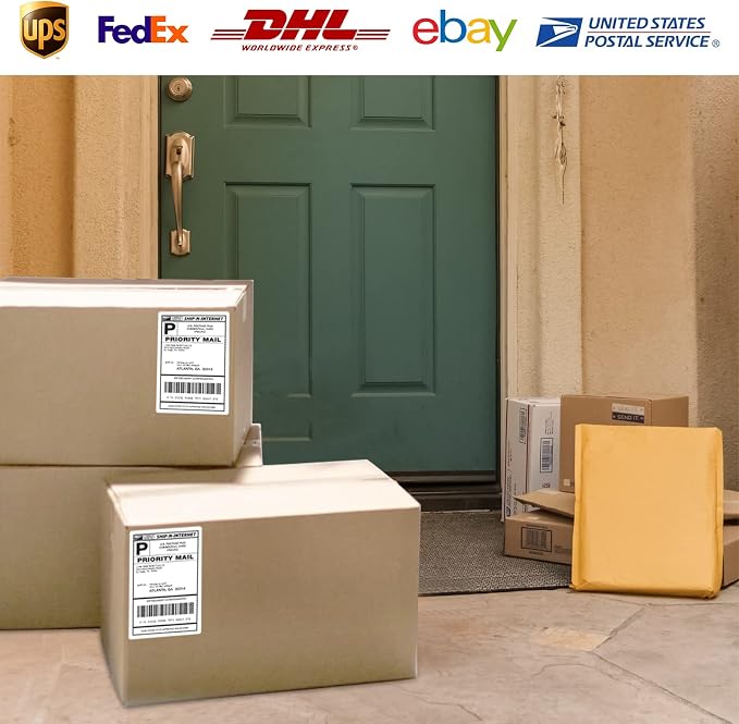 LabelMore 8.5'' x 5.5'' Half Sheet Self Adhesive Shipping Labels - Image 6