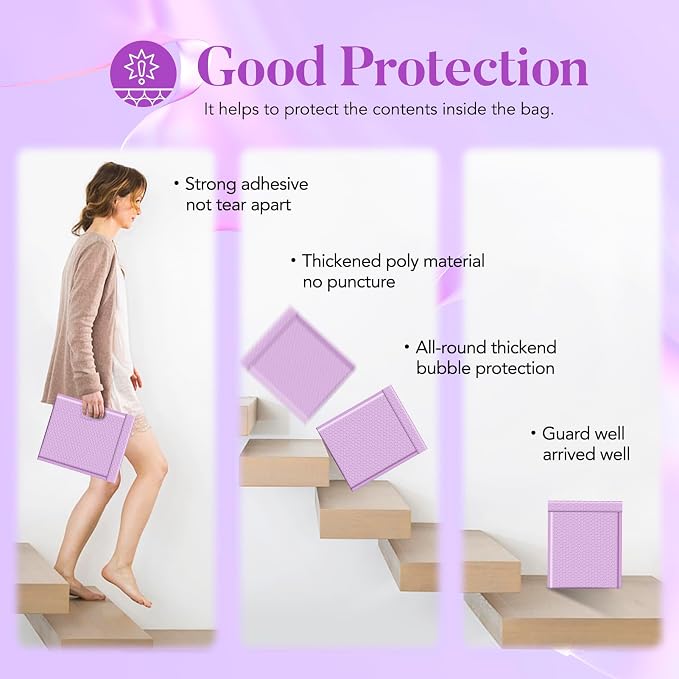Fuxury Bubble Mailers 8.5x12" 40 Pack Large Bubble Envelopes Usable 8.5x11" - Image 5