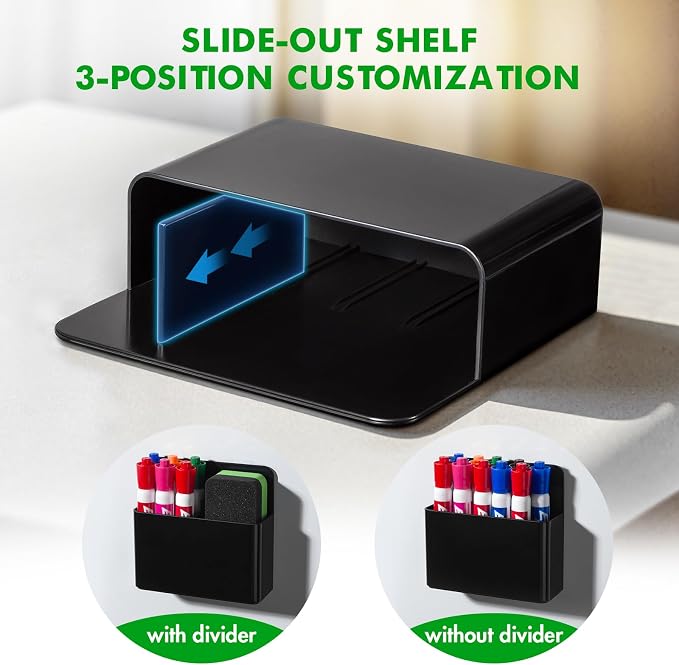 3 Pcs Magnetic Marker Holder for Whiteboard, Plastic Magnet Dry Erase Marker - Image 3
