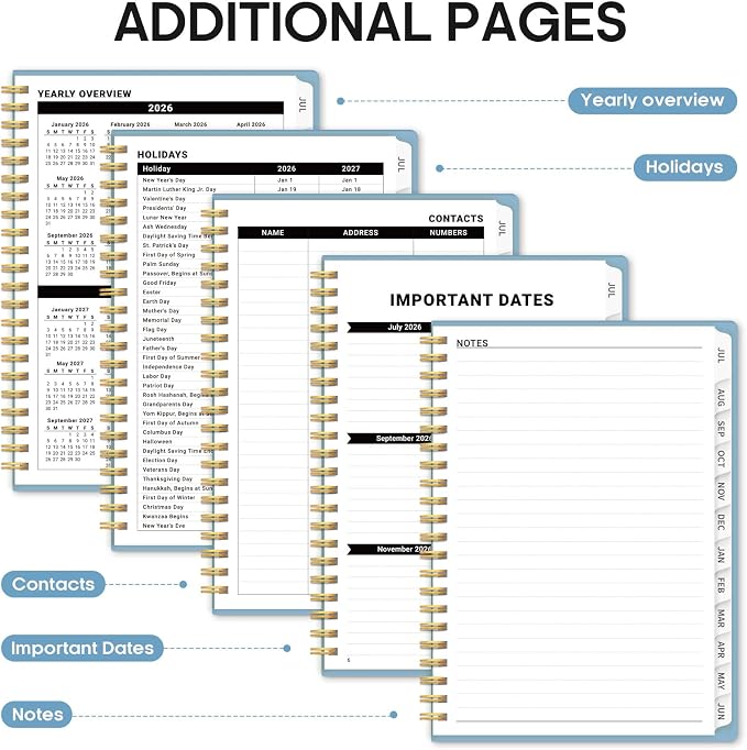 Planner 2026-2027, 6.3" x 8.5" Weekly and Monthly Academic Year Planner Calendar - Image 5