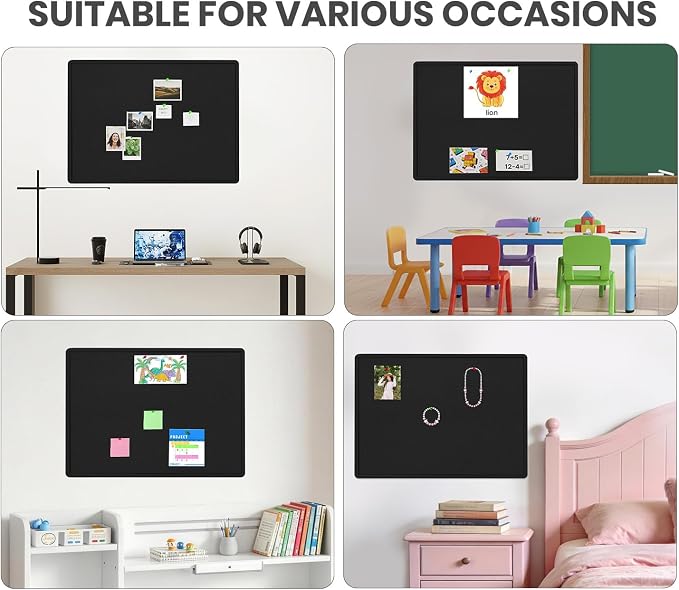 Bulletin Board - 35 x 17.5 inches Decorative Felt Pin Board - Cork Board - Image 5