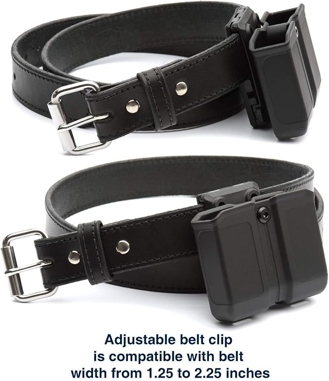 OWB Polymer Double Magazine Holster Ambidextrous Carrier, Fits 9mm/.40 Calibers - Image 4