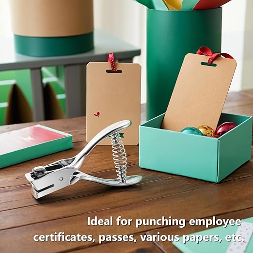 IMLIKE Badge Hole Punch for ID Cards:All Metal Handheld Slot Hole Punch - Image 6
