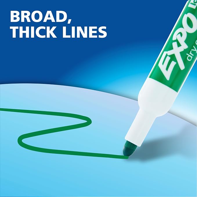 EXPO Dry Erase Markers, Low Odor Ink, Bullet Tip, Organization, Essential - Image 7