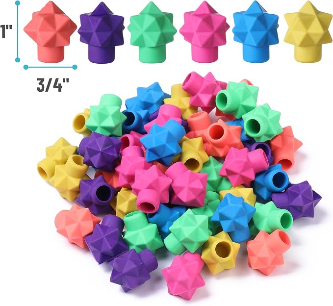 Mr. Pen- Pencil Top Erasers, 48 Pack, Vibrant Colors, Latex-Free | No-Smudge - Image 3