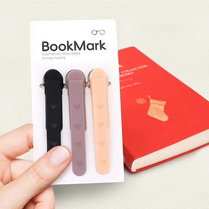SMUK 3 Pieces Silicone Heart Bookmarks - Image 5