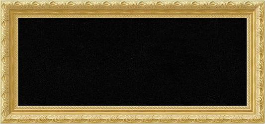 Amanti Art Black Cork Board for Wall, 16x34 Vision Board with Gold Wood Frame, Medium Corkboard Office Decor for Home Organization, Traditional Corkboard Pinboard to Display Items for Home-DeskLoop Office