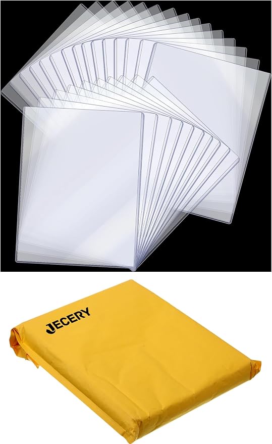 Jecery 25 Pcs 8.5 x 11'' Rigid Print Protectors Clear Rigid Plastic Paper Page - Image 8