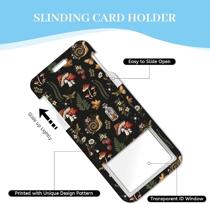Hancynir Mushroom Lanyards for Id Badges, Cute Badge Holder - Image 6