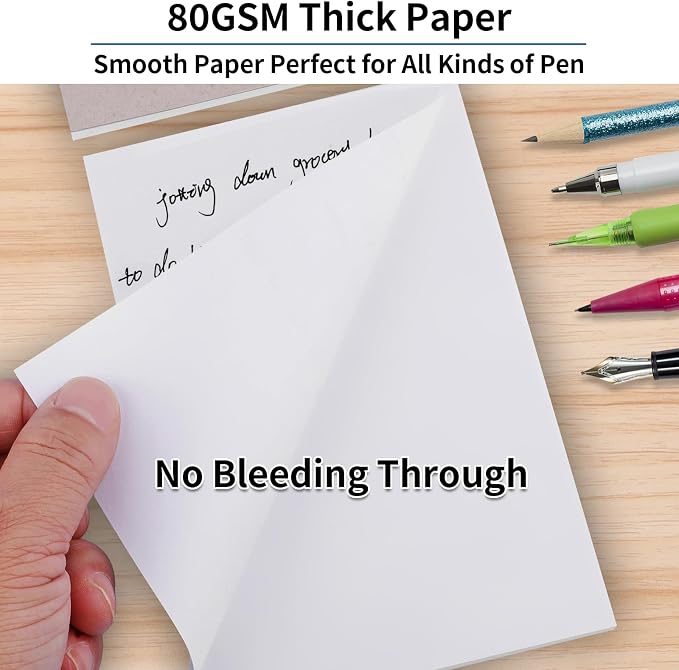 Hoiny Note Pads 3x5 In, 8 Pack Blank Notepad, 50 Sheets Per Memo Pad - Image 4