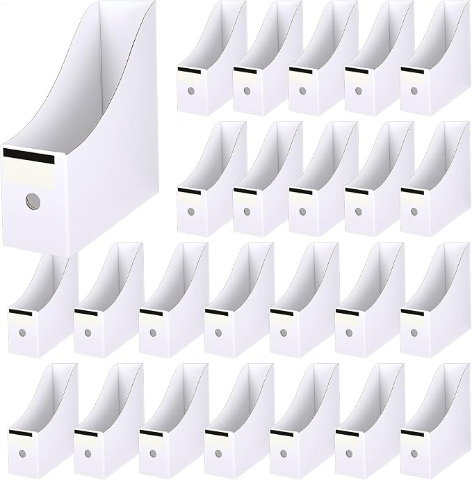 25 Pcs Cardboard Magazine File Holders Magazine Book Bin Box by Unknown