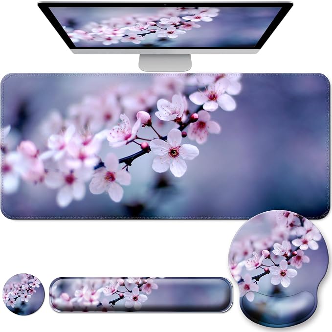 Desk Mat Set + Keyboard and Mouse Pad by VINEBURY