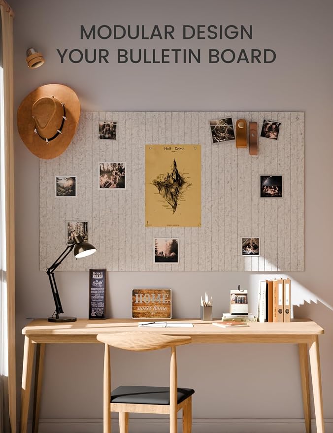 Fluxynara Large Felt Bulletin Board 48" x 36" Cork Board Alternative - Image 5