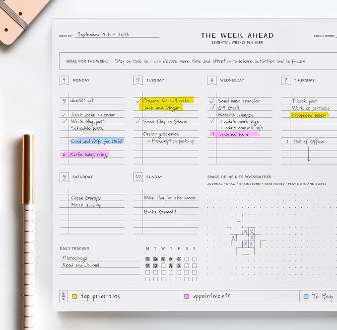 ThreeKin Essential Weekly Planner by ThreeKinCollective