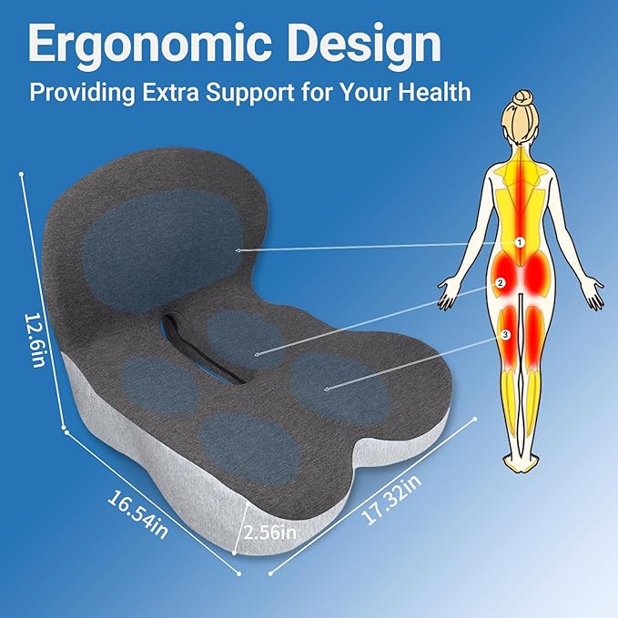 Memory Foam Seat Cushion, Office Chair Cushion - Image 8