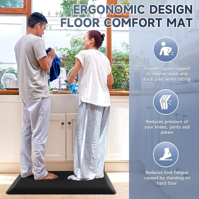 4/5 Inch Thick Kitchen Mats for Floor, StepRite Kitchen Rug for Standing Desk - Image 6
