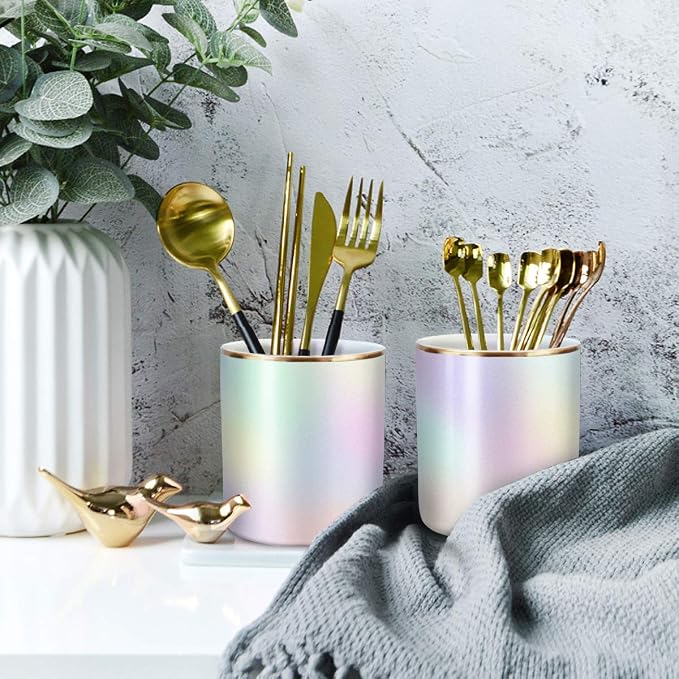 Cute Pen Holder for Desk, Pencil Cup Holder Desktop Stationery Makeup Brush - Image 5