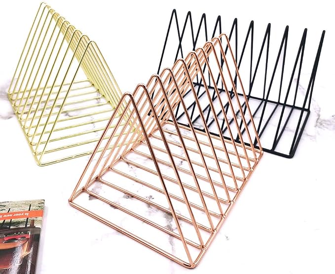 EASEPRES 9 Slot Magazine Rack Book Record Holder, Desktop Iron Storage Rack - Image 7