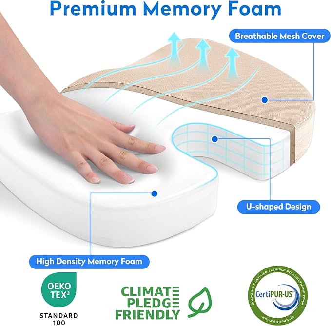 XXL Seat Cushion Office Car Seat Cushion, Memory Foam Cushion - Image 2