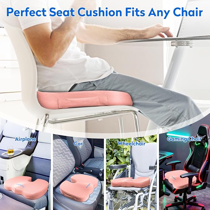 CushZone Seat Cushion, Office Chair Cushions, Car Seat Cushion, Non-Slip - Image 5