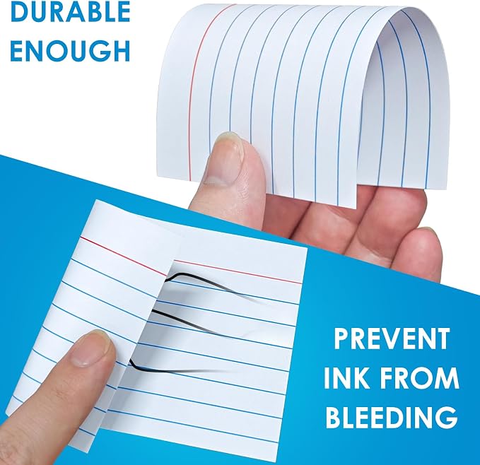 2000 Count White Index Cards 3x5, Lined Note Cards, Study Cards, Flash Cards - Image 3
