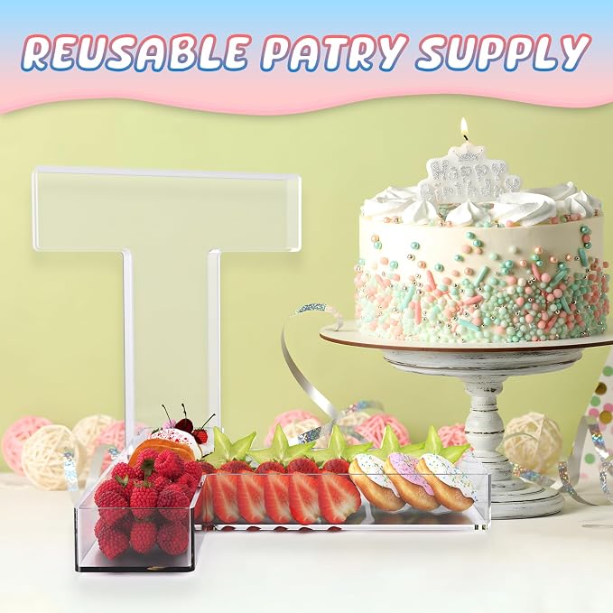 13.8" Extra Large Acrylic Letter Charcuterie Board Box, Reusable Fillable - Image 5