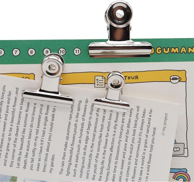 Sliver Bulldog Clips, Binder Paper Clips, School and Office - Image 6