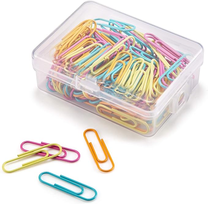 Paper Clips 28mm Assorted Color Paperclips by Doukey