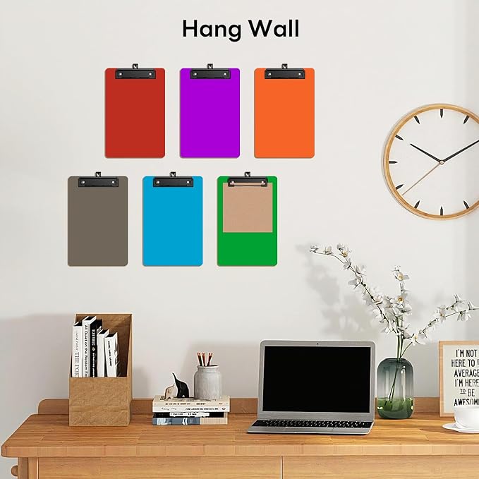 6 Pack Colorful Small Clipboard, A5 Mini Clip Board | Black Clip, 9 x 6" - Image 6